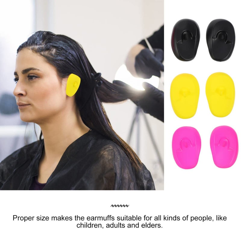 Lurrose Ear Cuff Hair Dye Ear Cover Plastic Earmuffs Protector for Salon Home Shower 6pcs - Image 4