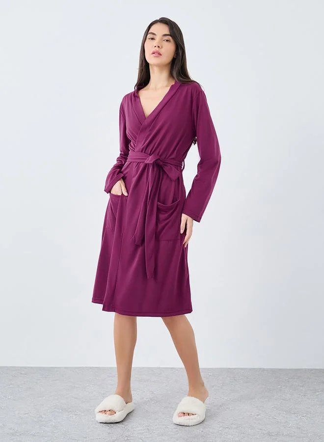 ستايلي Styli Broad Edge Dual Pocket Robe