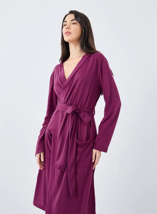ستايلي Styli Broad Edge Dual Pocket Robe