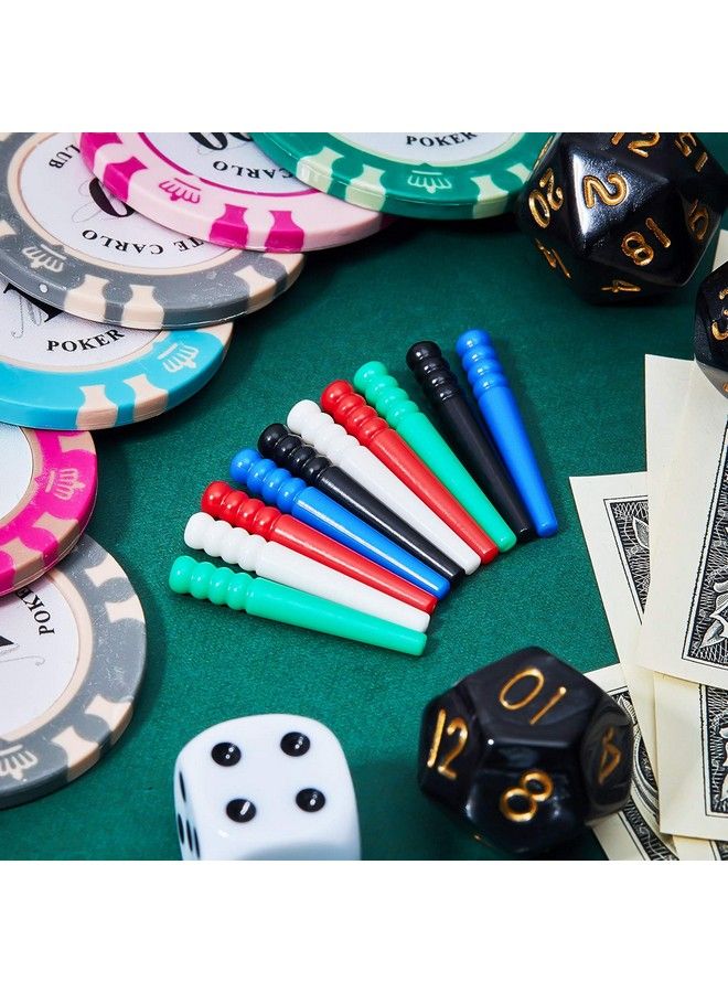 Mudder 60 Pieces Plastic Cribbage Pegs Tapered Board Pegs Replacement for Cribbage Traditional Board Game, 5 Colors - Image 4