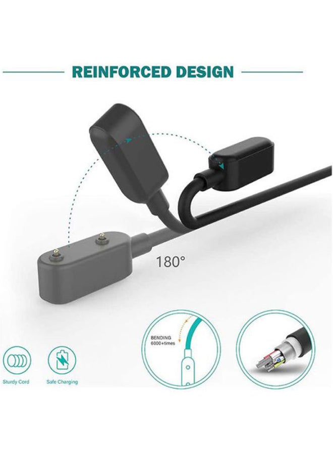 S-Color S-Colour USB Magnetic Charger Cable For Huawei Watch Fit Black - Image 2