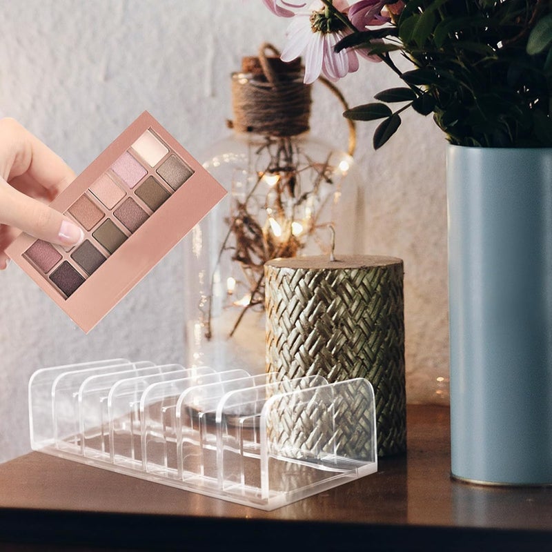 Divided Makeup Organizer Box for Eyeshadow Palettes 7-Compartment Cosmetic Storage Case Makeup Holder for Vanity and Desktop Use - Image 4