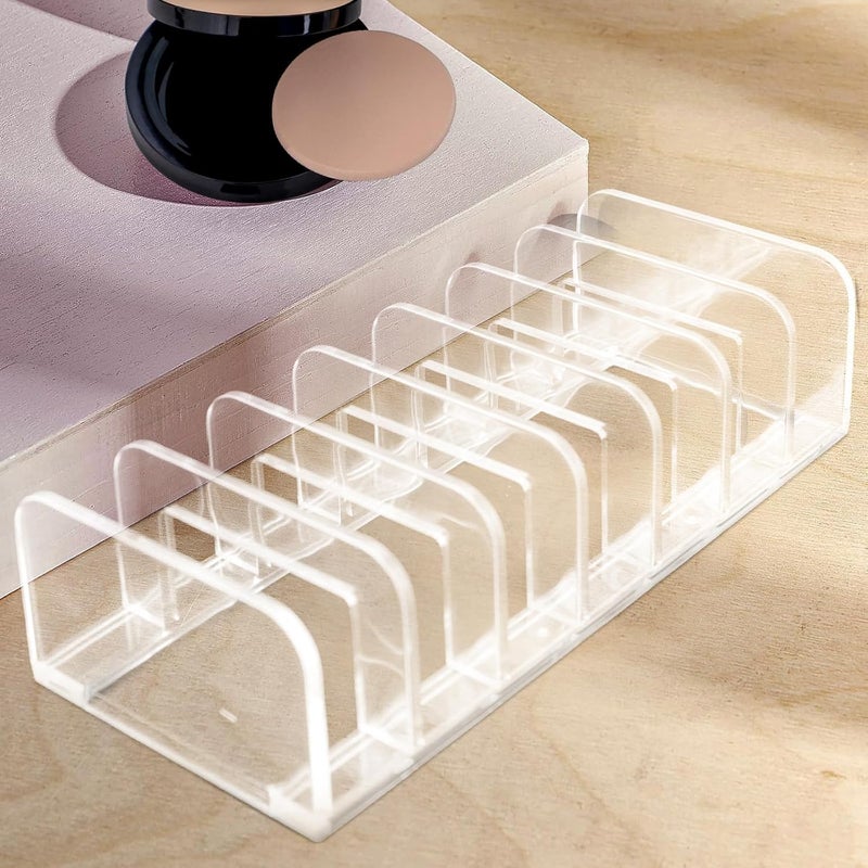 Divided Makeup Organizer Box for Eyeshadow Palettes 7-Compartment Cosmetic Storage Case Makeup Holder for Vanity and Desktop Use - Image 5