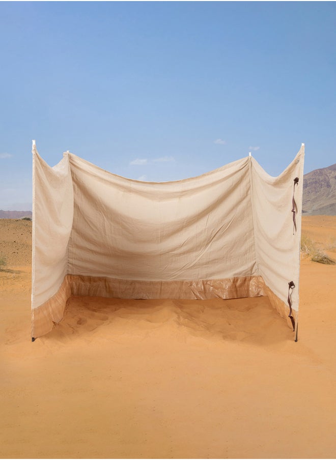 AL SANIDI Camping windbreak for trips, camping air curtain, White, Size 6*1.50 Metre  - Image 2