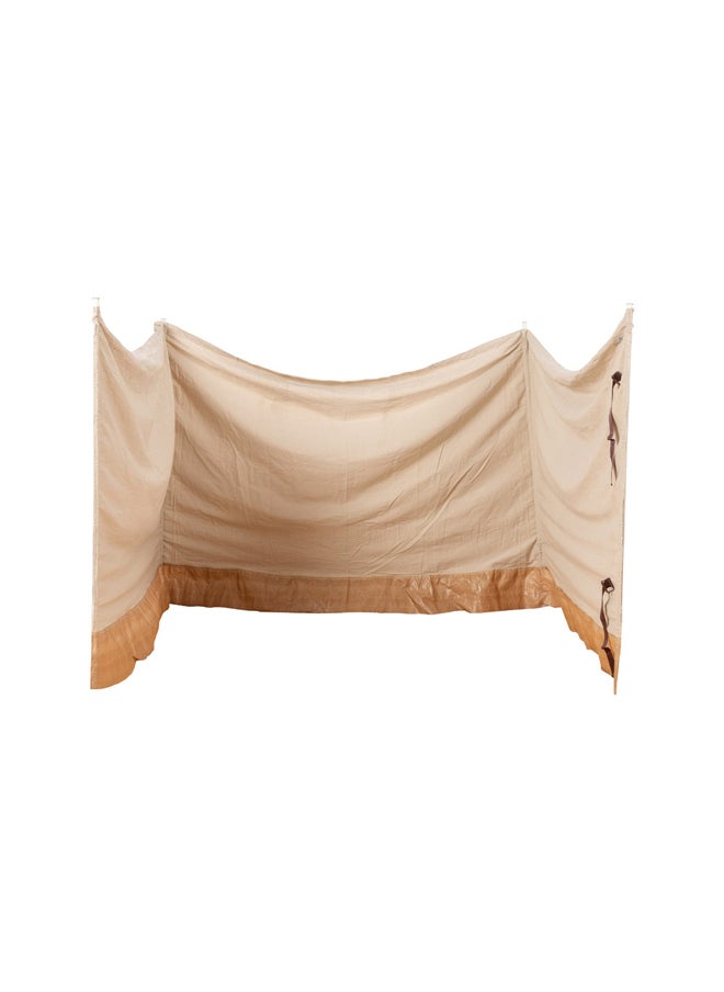 AL SANIDI Camping windbreak for trips, camping air curtain, White, Size 6*1.50 Metre  - Image 1