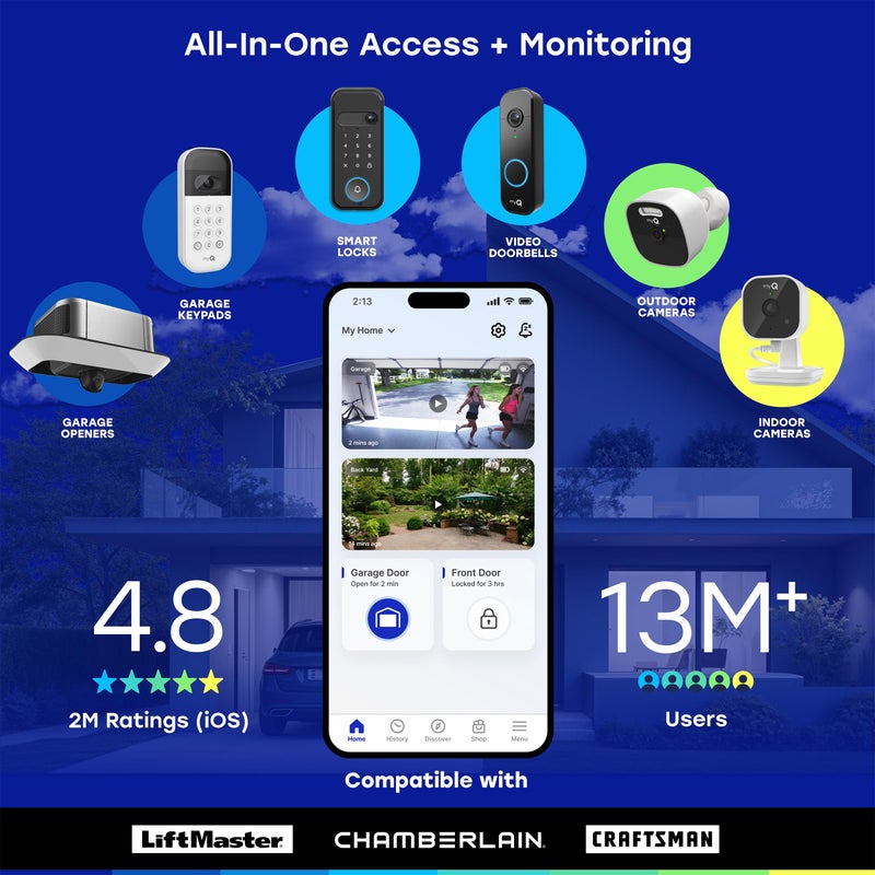 Chamberlain myQ Indoor Plug-in Security Camera Gen 2 â€“ 2K Smart Wi-Fi Camera with Night Vision, Baby and Pet Monitor, Motion Detection and Alerts, 2-Way Audio & App Control, 2 Pack - Image 5