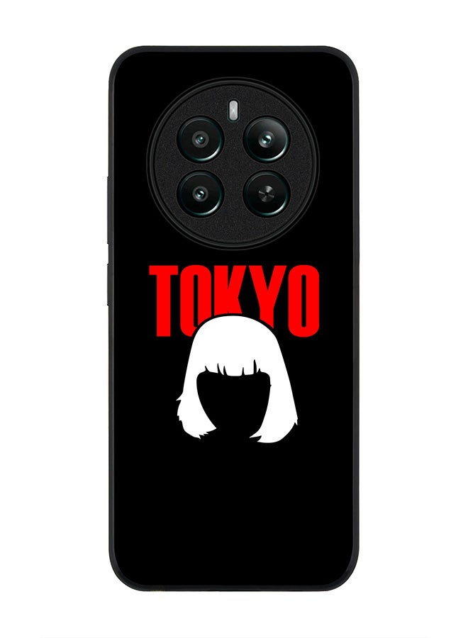 Stylizedd Rugged Black edge case for Realme 12 Plus 5G / Realme 12 4G, Slim fit Soft Case Flexible Rubber Edges Anti Drop TPU Gel Thin Cover -  Tokyo - Image 1