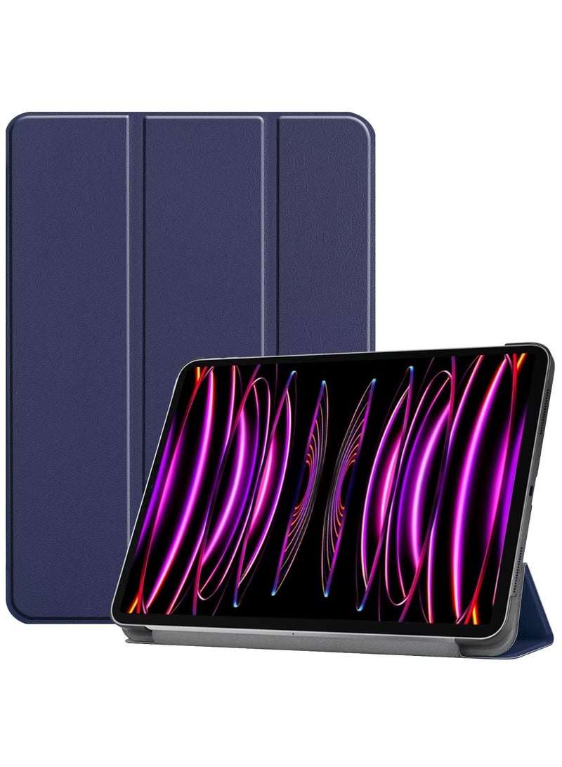 Arabest Slim Hard Shell Smart Cover Case for iPad Air 13-Inch M2 M3 2024 2025 Auto Wake Sleep Blue - Image 1