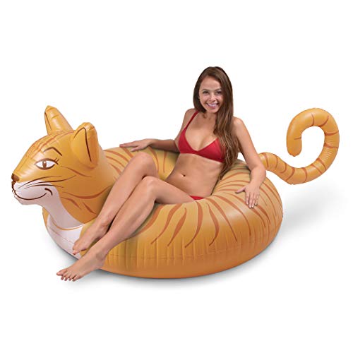 GoFloats Meowzers The Cat Party Tube Inflatable Raft Float in Style for Adults and Kids - Image 1