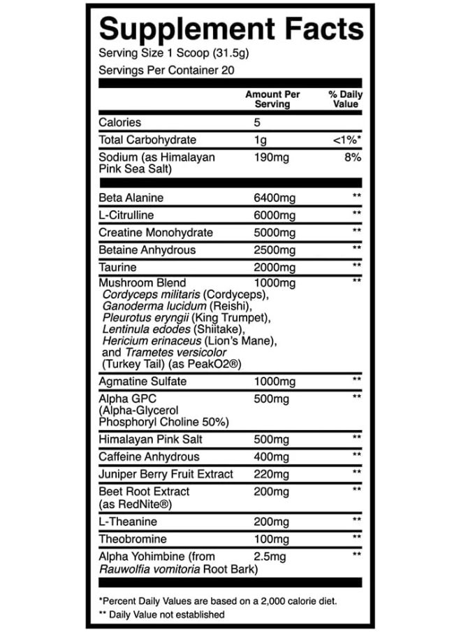 Raw - RAW Thuper Thavage Pre-Workout | Unleash Champion Power | Formulated by Chris Bumstead | Explosive Beta Alanine & Caffeine | Peak Performance & Focus | Citrus Grapefruit | 20 Servings - Image 1
