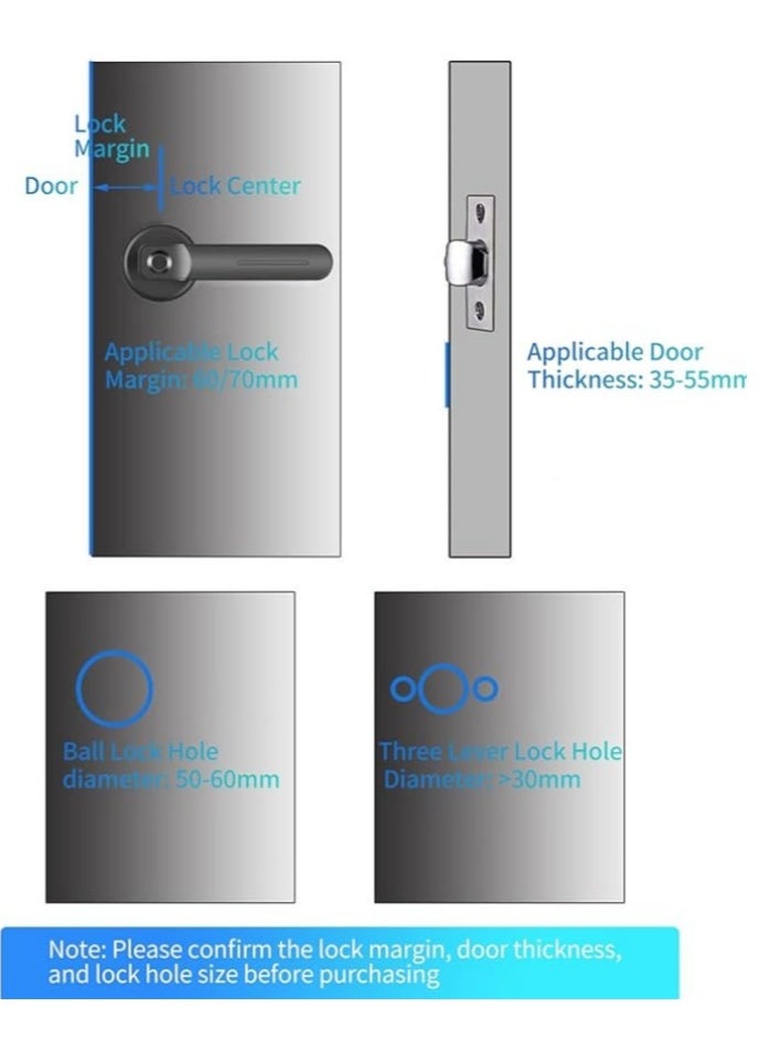 Smart Fingerprint Door Knob,With 5 Ways To Unlock(Bluetooth App/Fingerprint/Code/Key/IC Card ), Electronic Digital Door Lock,Bedroom Biometric Door Lock - pzsku/ZE96DF8331D7C0F731056Z/45/_/1718002802/3233718a-c400-45dd-9a0c-1be453d2c5b9