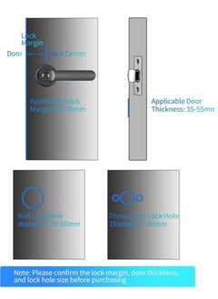 AGYMNX Smart Fingerprint Door Knob,With 5 Ways To Unlock(Bluetooth App/Fingerprint/Code/Key/IC Card ), Electronic Digital Door Lock,Bedroom Biometric Door Lock  - Image 5