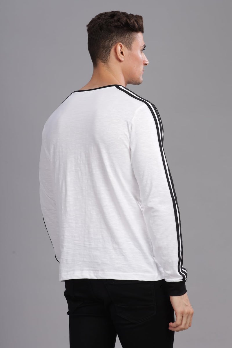 ADRO Full Sleeve Tshirt for Men | Full T Shirt for Men | 100% Slub Cotton Tshirt | Full Sleeve T-Shirt | Mens Full Sleeves T Shirts |FR3-24-WHI-WH-3XL White - Image 3