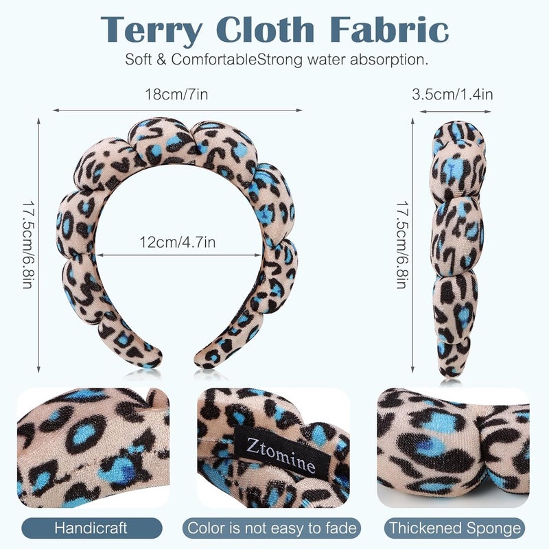 Ztomine Store Spa Headbands for Washing Face or Facial - Set of 2 Terry Cloth Headbands for Puffy Makeup, Mask, Skin Treatment - Image 3