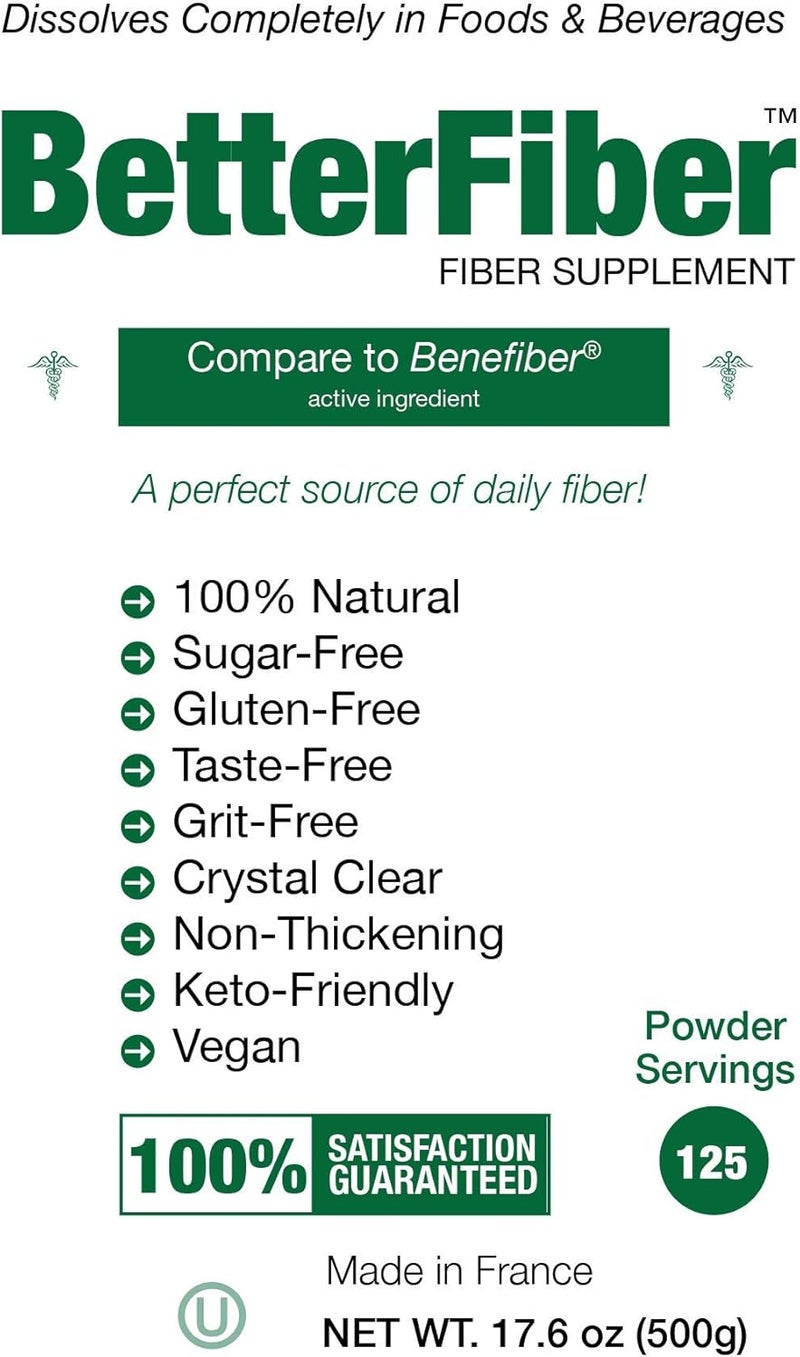 Modernist Pantry BetterFiber  Prebiotic Fiber Supplement 100 Generic Equivalent of Leading Brand  NonGMO GlutenFree Vegan OU Kosher Certified  176oz500g 125 Servings - Image 3