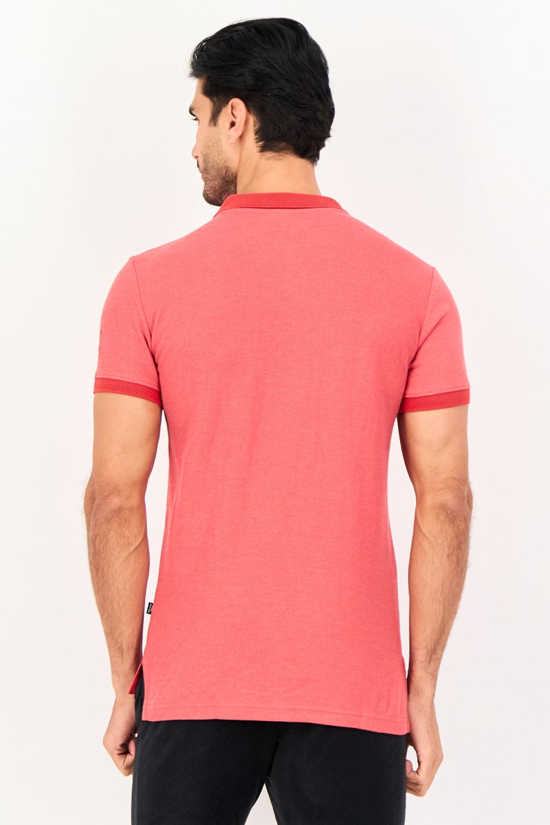 PUMA Men Sportswear Fit Short Sleeve Outdoor Polo Shirt, Heather Red - Image 4