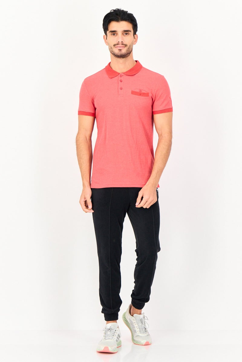 PUMA Men Sportswear Fit Short Sleeve Outdoor Polo Shirt, Heather Red - Image 3