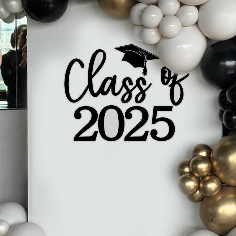 Class of 2025 Decal Sign for Balloon Arch Graduation Decor for Grad Party Congrats Grad Party Class of 2025 Event Planner Vinyl Decal