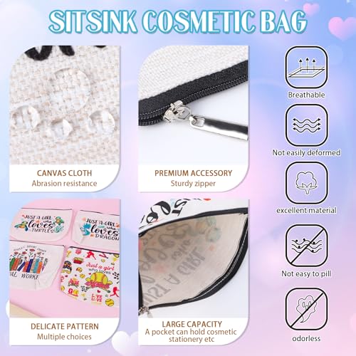 Sitsink Italy Souvenirs Travel Essentials - Venice Scene Italy Gifts for Women, Italy Trip Souvenir Small Makeup Bag for Purse, Watercolor Italian Themed Birthday Christmas Gifts for Friends Family - Image 4