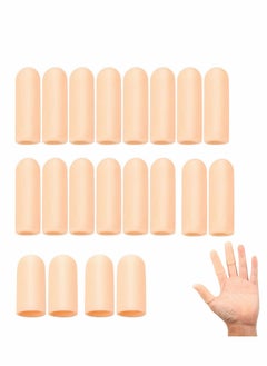 20 Pieces Gel Finger Protector, Finger Cots Silicone Finger Cover Cap Gel Finger Sleeves Finger Support for Finger Cracking, Finger Trigger