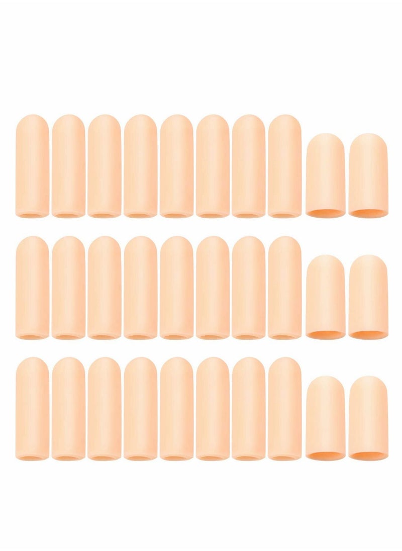 Excefore - 20 Pieces Gel Finger Protector, Finger Cots Silicone Finger Cover Cap Gel Finger Sleeves Finger Support for Finger Cracking, Finger Trigger - Image 1