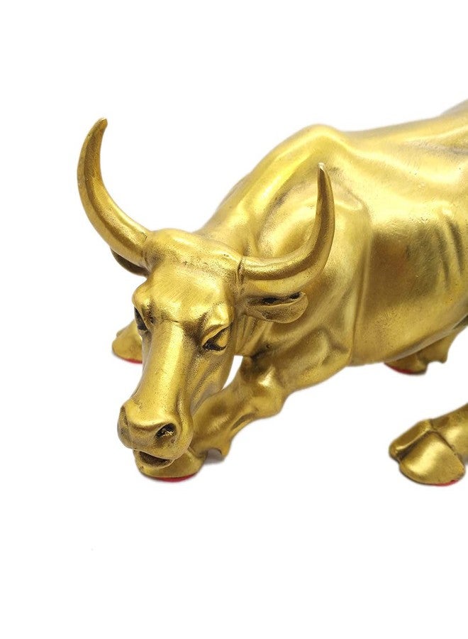 WEALTHCOMING Brass Bull Figurine, Wall Street Bull Art Decor, Cow/Ox Figure Statues and Sculptures Home Decor (Small) - Image 3