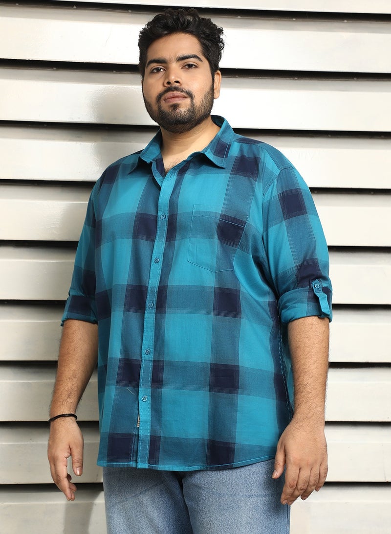 هاي ستار قميص كاجوال رجالي بقصة عادية كاروهات - Image 3