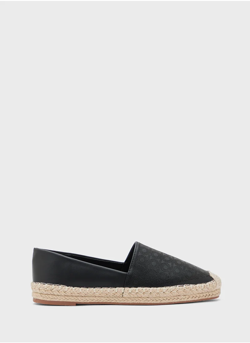 Ginger Monogram Laser Cut Espadrille