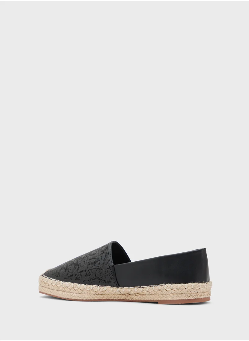 Ginger Monogram Laser Cut Espadrille