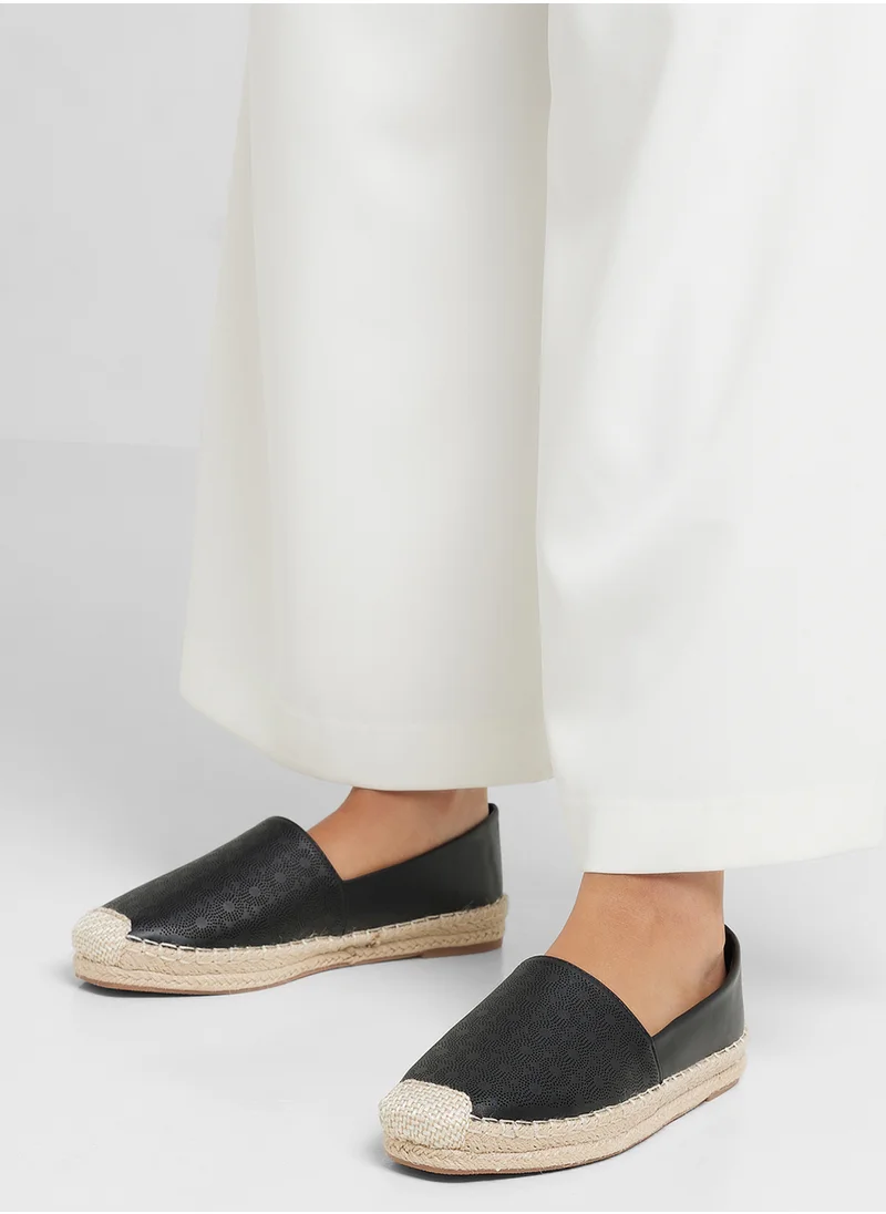Ginger Monogram Laser Cut Espadrille