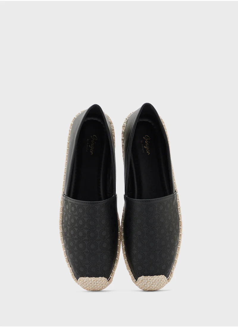 Ginger Monogram Laser Cut Espadrille