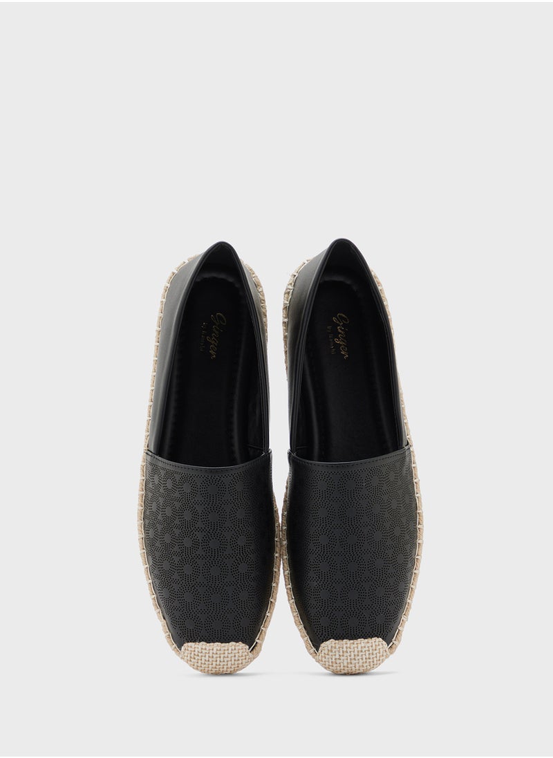 Ginger - Monogram Laser Cut Espadrille - Image 1