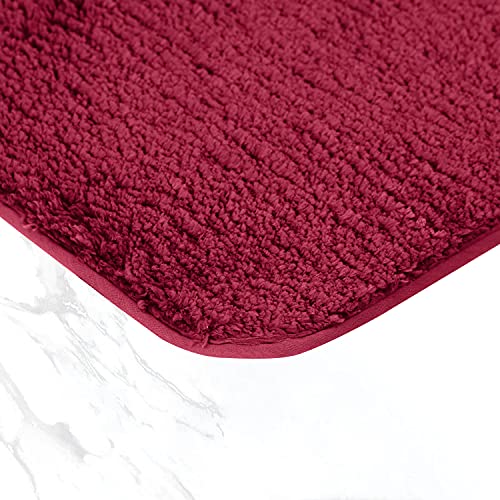 Spread Spain® Microfiber Anti Skid & Super Absorbent Ultra Soft Bathmat and Shaggy Floor Mats, Non-Slip, Rug for Home, Kitchen and Bathroom, 40x60 cm (Maroon) - Image 2
