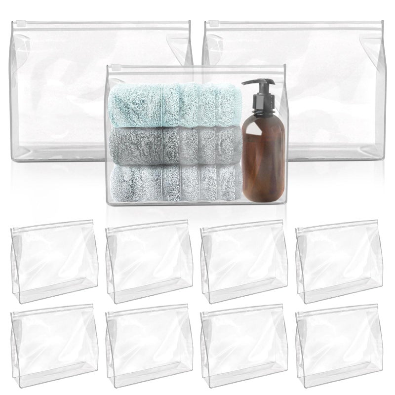 BadenBach 24 PCS Small Clear Makeup Bags 86 x 68x 22 Reusable Clear Zipper Pouch Transparent Plastic Waterproof Travel Toiletry Bags for Cosmetics Swimsuit Bikini Bathing Suit - Image 2