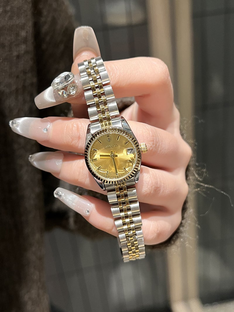 AIMANA Women's Quartz Watch with Small Dial, Waterproof, Solid Stainless Steel - Image 1