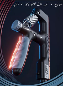 Syarme Hand Grip Strengthener, Electronic Counting hand Grips Workout, Forearm Grip Adjustable Resistance 5-60KG Hand Gripper, Finger Hand Grip Strength Exerciser for Muscle Building and Injury Recovery  - Image 5
