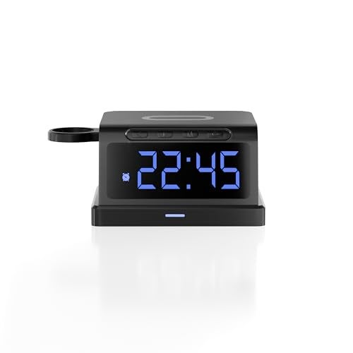 Lifelong Wireless Charging Alarm Clock with Phone Stand | Fast Wireless Charger for All Compatible Smartphones|LED Digital Display with Adjustable Brightness|Dual USB Ports & Smart Nightstand Desk Use - Image 1