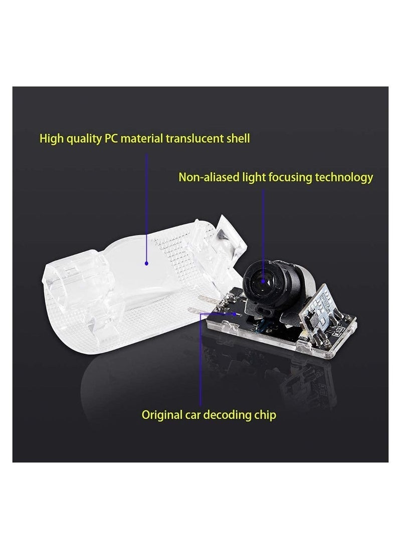 MUNTAQI 4 Pack LED Car Door Logo Light Projector for Lexus, Welcome Laser Lights Car Door Courtesy Lights 3D Logo Door Lights White LED Projector Lamps for RXESGXLSLXISGSRCUX Series Lexus Door Light - Image 4