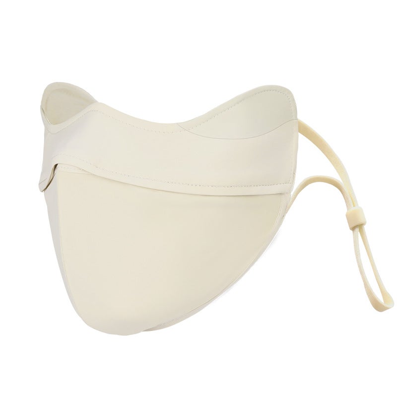 Generic Jiao under the same 3d three-dimensional sunshade repair capacity gradient eye angle sunscreen mask ice silk mask sunscreen UV protection Beige [WZ-021] single fish bone mask 