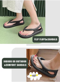 HomarKet Unisex Comfort Walking Flip Flops Sandals 2023 Summer Home Non-slip Outdoor Beach Bathroom Slippers  - Image 2