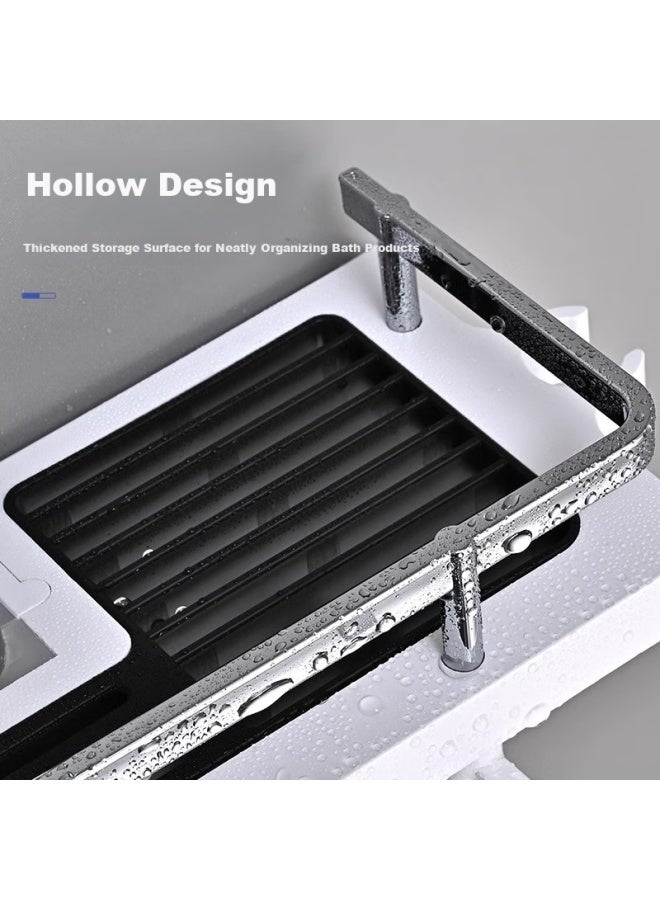 Additive Degree Jadoo Bathroom Shower Caddy Shelf Holder With No Drilling Required, Spray Head Tray Pole Household Multi-functional Shower Room Storage Basket Hanger - Image 2