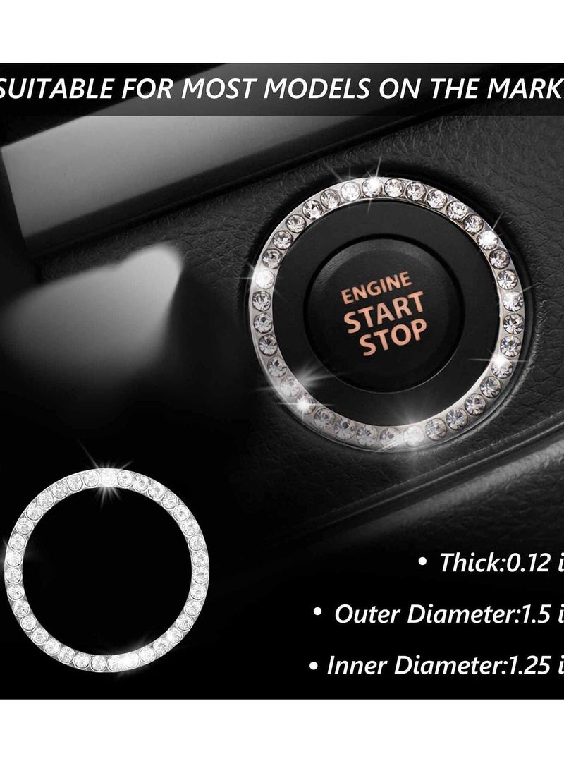 Generic - Car Steering Wheel Logo Decorative Diamond Sticker for Mazda DIY Bling Car Steering Wheel Accessories Interior for Mazda 3 / 6 / CX-3 / CX-4 / CX5 / CX9 with 2 Pack Anti-Slip Silicone Car Coasters - Image 1