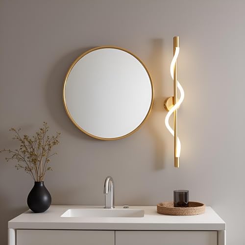 Lyse Decor Modern LED Long Twisted Wall Light for Bedroom, Bathroom/Mirror Side Wall Lamp, Wall Lights for Home Decoration, Classic Design (Natural, Cool and Warm) - Image 1