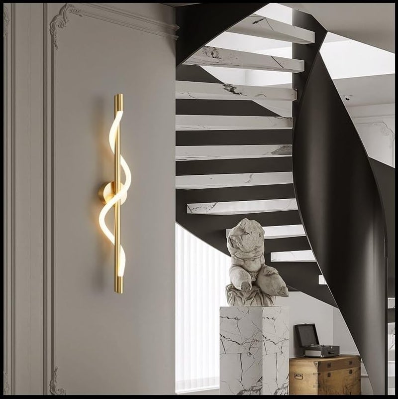 Lyse Decor Modern LED Long Twisted Wall Light for Bedroom, Bathroom/Mirror Side Wall Lamp, Wall Lights for Home Decoration, Classic Design (Natural, Cool and Warm) - Image 4