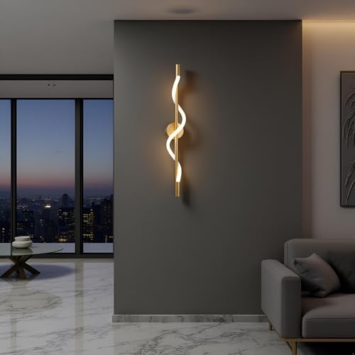 Lyse Decor Modern LED Long Twisted Wall Light for Bedroom, Bathroom/Mirror Side Wall Lamp, Wall Lights for Home Decoration, Classic Design (Natural, Cool and Warm) - Image 2