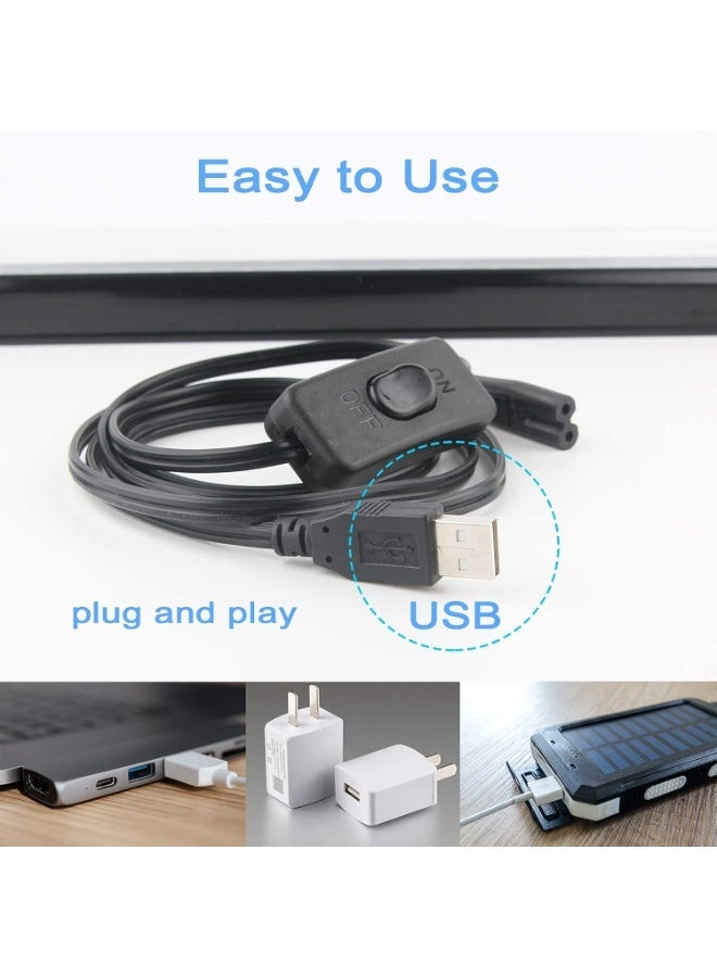 أدى شريط الضوء الأسود، 10W 1ft USB أنبوب الأشعة فوق البنفسجية سوداء الضوء، التوهج في إمدادات الحزب المظلم للديكورات هالوين، غرفة، طلاء الجسم، ملصق، الكشف عن البول، حزمة 2 - Image 3
