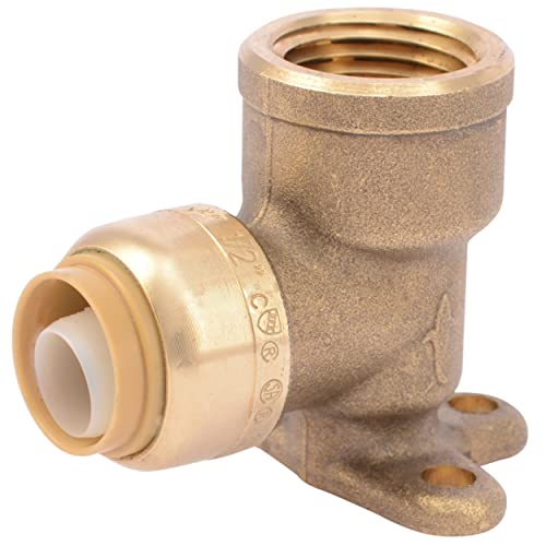 SharkBite 1/2 Inch x 1/2 Inch Drop Ear Elbow, FNPT, Push to Connect Brass Plumbing Fitting, PEX Pipe, Copper, CPVC, PE-RT, HDPE, U334LFA - Image 4