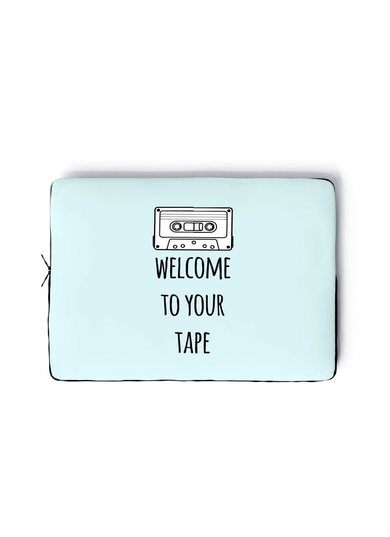 LOUD UNIVERSE Laptop Sleeve 13 inch Welcome to your tape Netflix TV Series 13 Reasons Why Quote Tablet Sleeve - Image 1