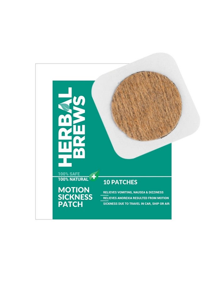 HERBAL BREWS لصقات الأعشاب - لصقة دوار الحركة للأطفال والبالغين - 100% آمنة وطبيعية لتخفيف دوار السفر، الدوخة، الغثيان، القيء | تعمل على الفور وتدوم طويلاً | بدون آثار جانبية (5 أزواج) - Image 1