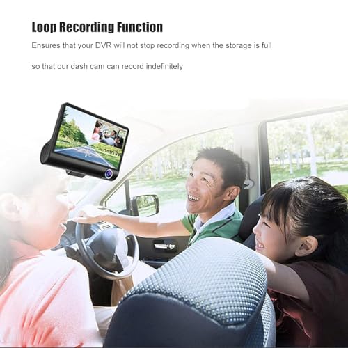Drumstone 𝟏𝟓-𝐘𝐞𝐚𝐫 𝐖𝐚𝐫𝐫𝐚𝐧𝐭𝐲 - 3 Channel Dash Cam 1080P | Front, Inside, Rear Cam for Cars with Low Light, G-Sensor, 170° View, Loop Record, Park Mode | 𝐏𝐞𝐫𝐟𝐞𝐜𝐭 𝐆𝐢𝐟𝐭 for Drivers - Image 3